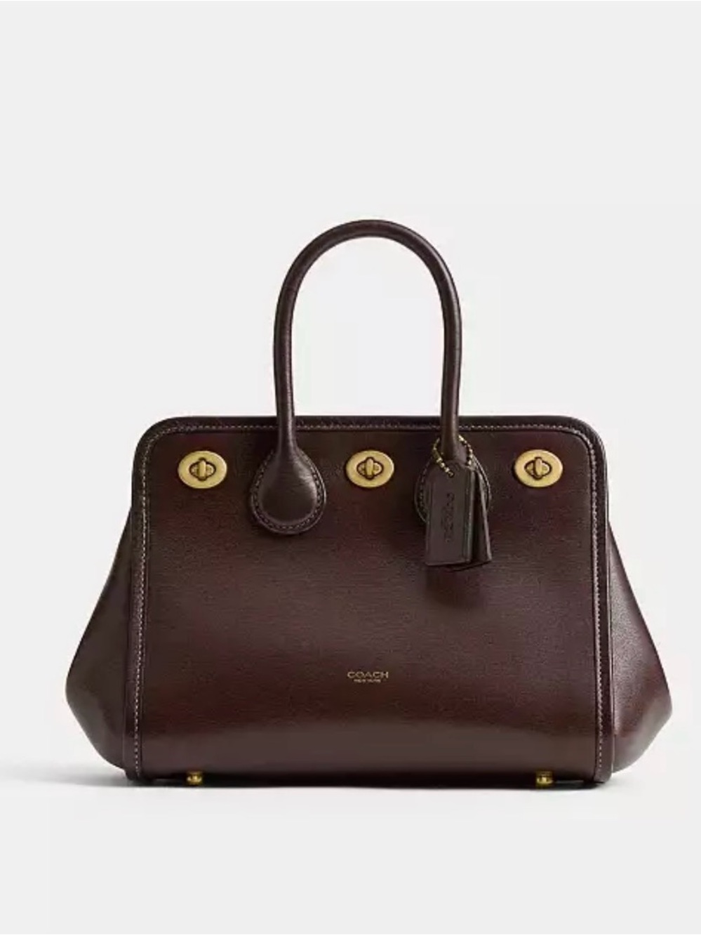 NWT Coach Turnlock Tote Bag 22 in Maple